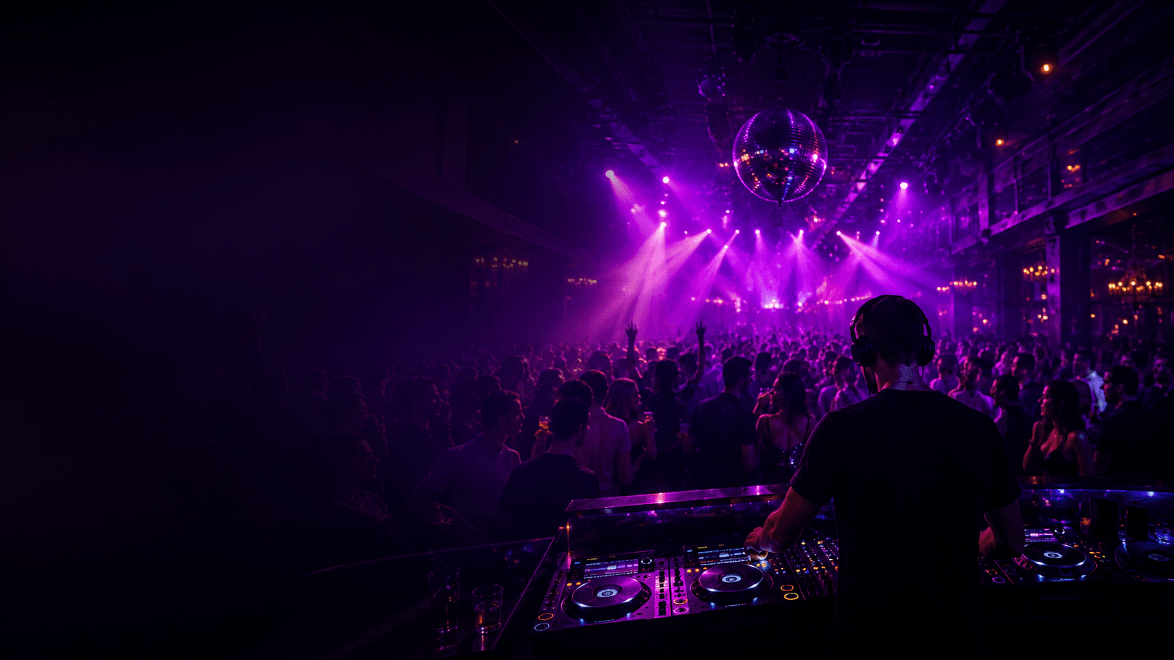 Levitate (Yadanabon) dance floor with dramatic nightlife lighting